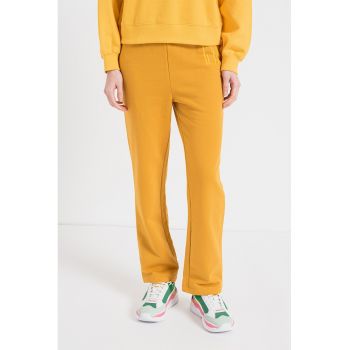 Pantaloni sport din amestec de bumbac cu imprimeu logo