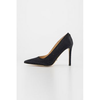 Pantofi stiletto cu strasuri si varf ascutit