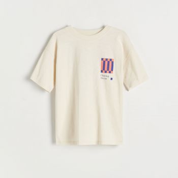 Reserved - T-shirt cu imprimeu - Ivory