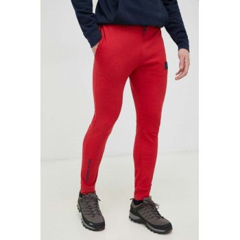 Helly Hansen pantaloni de trening culoarea rosu, neted de firma originali