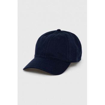 Lacoste șapcă de baseball din bumbac culoarea albastru marin, neted de firma originala