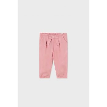 Mayoral pantaloni bebe culoarea roz, neted de firma originali