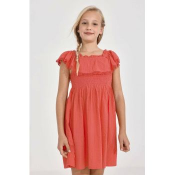Mayoral rochie din bumbac pentru copii culoarea roz, mini, evazati ieftina