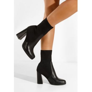 Botine tip soseta Ventilla negre