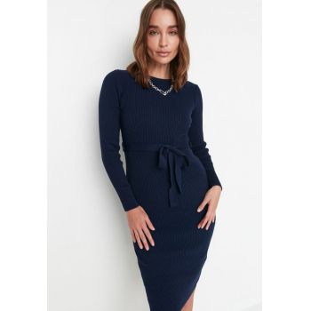 Rochie midi albastra Dolcie ieftina