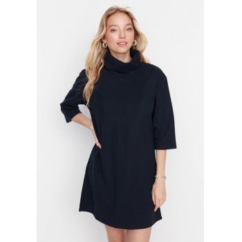 Rochie scurta albastra Michela la reducere