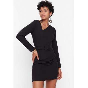 Rochie scurta Kassandra neagra ieftina