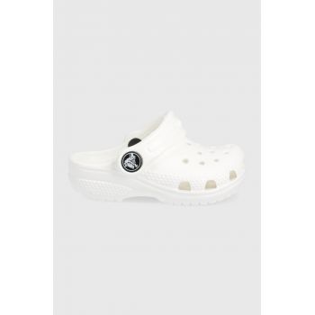 Crocs slapi copii culoarea alb ieftini