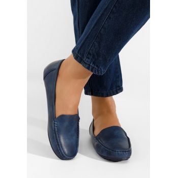 Mocasini dama Siena albastri