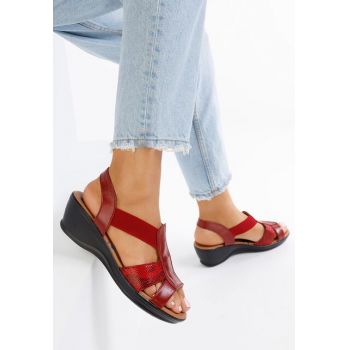 Sandale cu platforma Laritza Rosii de firma originala