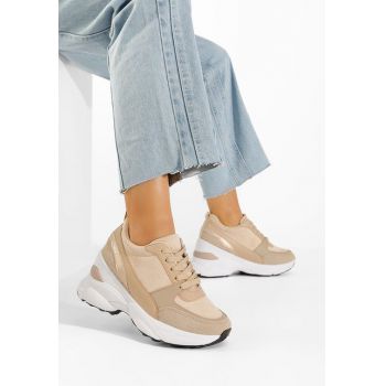 Sneakers cu platforma kaki Jacqueline de firma originali