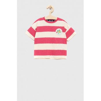 Fila tricou de bumbac pentru copii culoarea roz, modelator