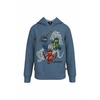 Lego hanorac de bumbac pentru copii Ninjago cu glugă, cu imprimeu