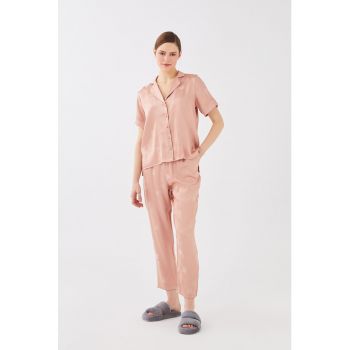 Pijama cu model si maneci scurte