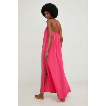 Answear Lab camasa de noapte femei, culoarea roz