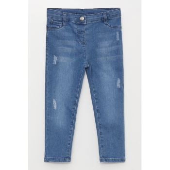 Blugi slim fit cu detalii deteriorate