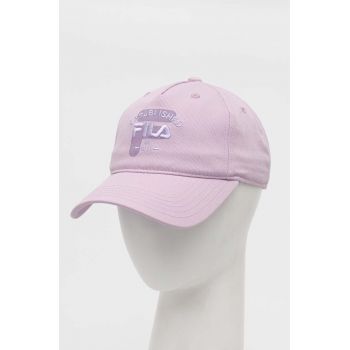 Fila șapcă de baseball din bumbac culoarea violet, cu imprimeu ieftina