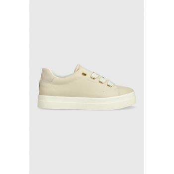 Gant sneakers din piele Avona culoarea bej, 26531917.G125