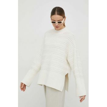 Samsoe Samsoe pulover femei, culoarea alb, călduros