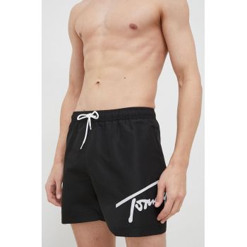 Tommy Jeans pantaloni scurti de baie culoarea negru