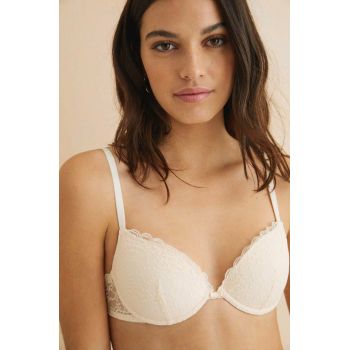 women'secret sutien HELANKAS 1 culoarea alb, dantela, neted, 5665402