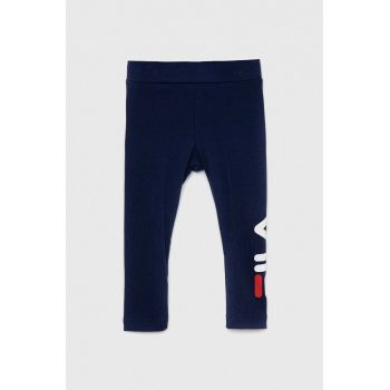 Fila leggins copii culoarea albastru marin, cu imprimeu de firma originali