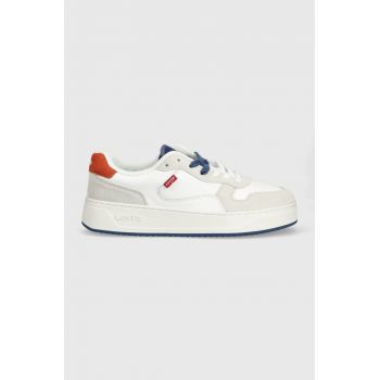 Levi's sneakers din piele Glide culoarea alb