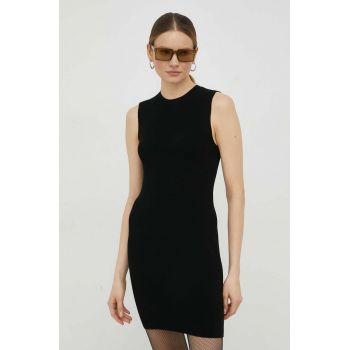 Drykorn rochie culoarea negru, mini, mulata