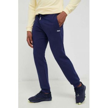 Fila pantaloni de trening culoarea albastru marin, neted de firma originali
