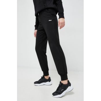 Fila pantaloni de trening culoarea negru, neted