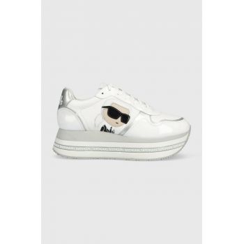 Karl Lagerfeld sneakers din piele VELOCITA MAX culoarea alb, KL64930N