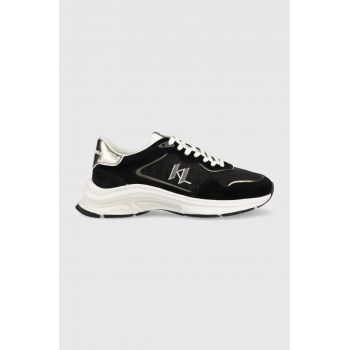 Karl Lagerfeld sneakers LUX FINESSE culoarea negru, KL53165