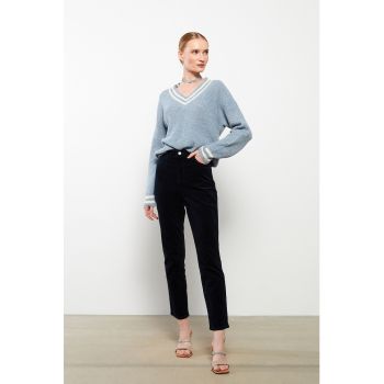 Pantaloni crop catifelati