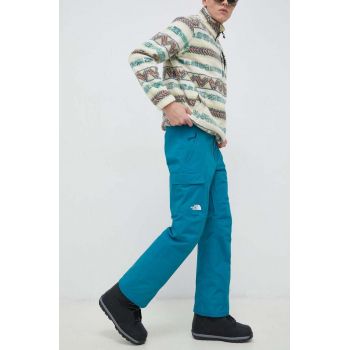 The North Face pantaloni Freedom culoarea turcoaz