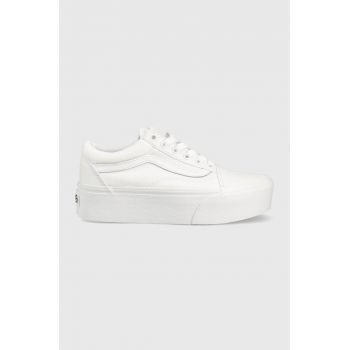 Vans teniși old skool stackform femei, culoarea negru VN0A7Q5MW001-WHITE