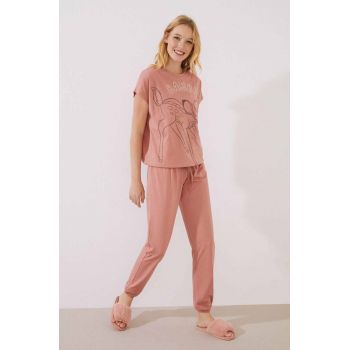 women'secret pijama Disney femei, culoarea roz, 3135194