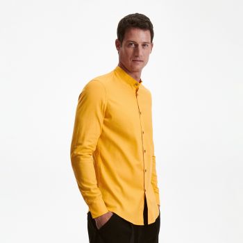 Reserved - Cămașă slim fit cu conținut ridicat de bumbac - Bej
