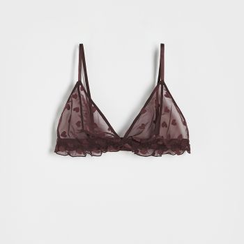 Reserved - Sutien din material moale - Bordo