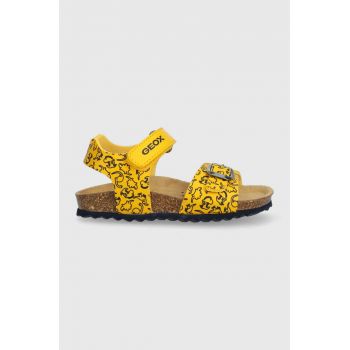 Geox sandale copii culoarea galben ieftine