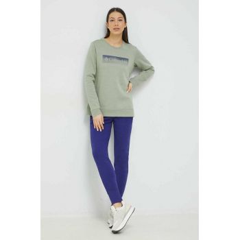 Columbia bluza femei, culoarea verde, cu imprimeu de firma original