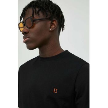 Les Deux tricou din bumbac culoarea negru, melanj