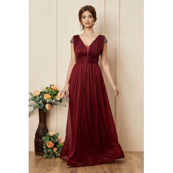 Rochie de ocazie din voal cu glitter Florence Bordo