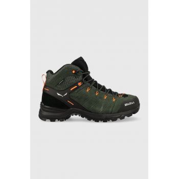 Salewa pantofi Alp Mate Mid barbati, culoarea verde, izolat de firma original