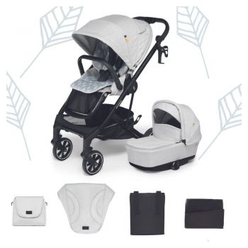 Carucior 2 in 1 Moss Normandic Dream Skiddou gri la reducere