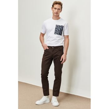 Pantaloni slim fit teturati