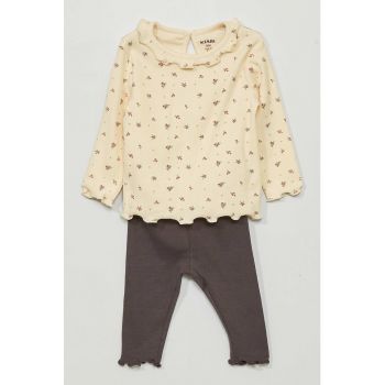 Set de colanti si bluza cu imprimeu Set de colanti si bluza cu imprimeu