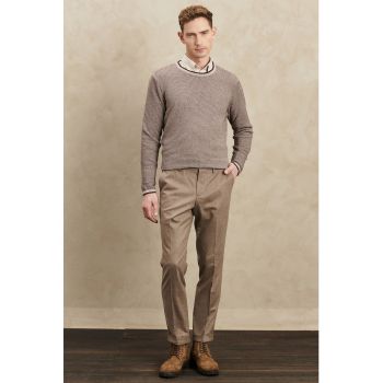 Pantaloni chino din amestec de lana