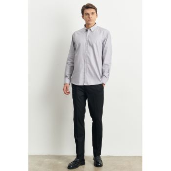 Pantaloni chino din amestec de lana