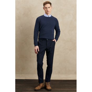 Pantaloni chino din amestec de lana