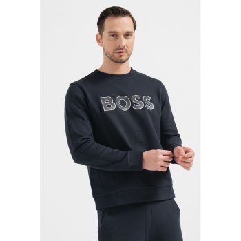 Bluza sport de bumbac cu logo brodat Salbo